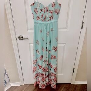 BCBGMaxazria strapless chiffon gown